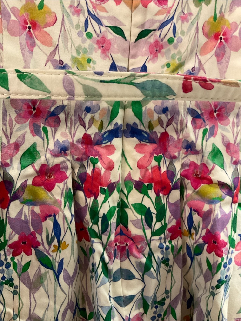 Talbots size 10P Rose Garden cotton/spandex sleeveless floral dress. - Picture 5 of 7
